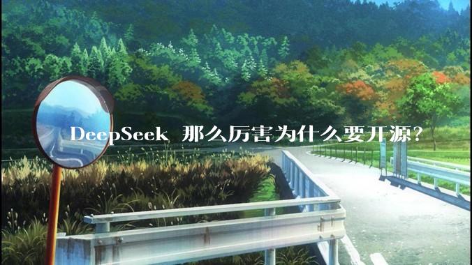 DeepSeek 那么厉害为什么要开源？